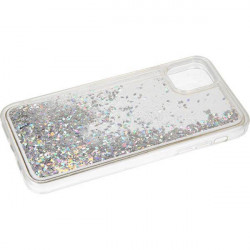 ETUI LIQUID SPARKLE NA TELEFON IPHONE 11 PRO MAX 6,5" SREBRNY
