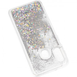 ETUI LIQUID SPARKLE NA TELEFON SAMSUNG A40 SREBRNY