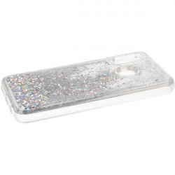 ETUI LIQUID SPARKLE NA TELEFON SAMSUNG A40 SREBRNY