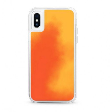 ETUI LIQUID NEON NA TELEFON IPHONE XS MAX POMARAŃCZOWY