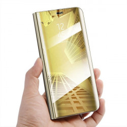 ETUI BOOK CLEAR VIEW NA TELEFON SAMSUNG GALAXY A51 ZŁOTY