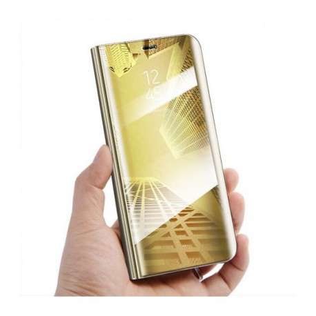 ETUI BOOK CLEAR VIEW NA TELEFON SAMSUNG GALAXY A51 ZŁOTY