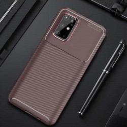 ETUI CARBON NA TELEFON HUAWEI Y7 2019 BRĄZOWY