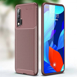 ETUI CARBON NA TELEFON HUAWEI MATE 20 BRĄZOWY