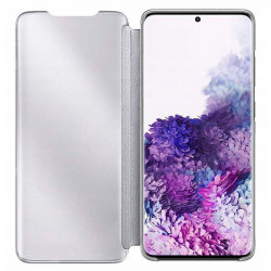 ETUI BOOK CLEAR VIEW NA TELEFON HUAWEI NOVA 5T SREBRNY