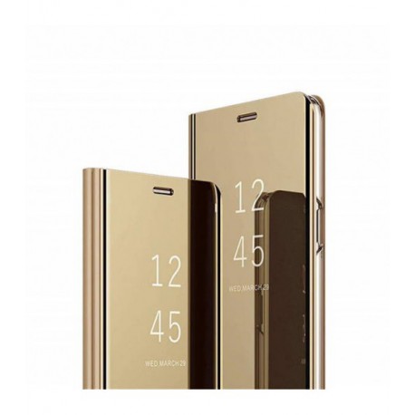 ETUI BOOK CLEAR VIEW NA TELEFON HUAWEI P SMART 2019 ZŁOTY