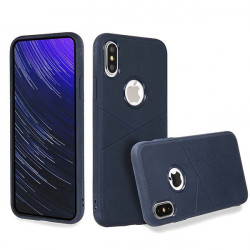 ETUI GUMA SKÓRA NA TELEFON HUAWEI Y7 2019 GRANATOWY