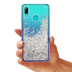 ETUI LIQUID SPARKLE NA TELEFON HUAWEI P SMART 2019 SREBRNY