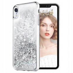 ETUI LIQUID SPARKLE NA TELEFON HUAWEI P SMART 2019 SREBRNY