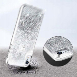 ETUI LIQUID SPARKLE NA TELEFON HUAWEI P SMART PRO / HONOR Y9S SREBRNY