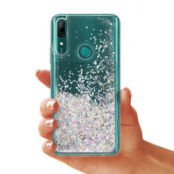 ETUI LIQUID SPARKLE NA TELEFON HUAWEI P SMART Z / Y9 PRIME 2019 SREBRNY