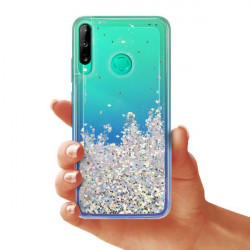 ETUI LIQUID SPARKLE NA TELEFON HUAWEI P40 LITE E SREBRNY