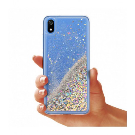 ETUI LIQUID SPARKLE XIAOMI REDMI 7A SREBRNY