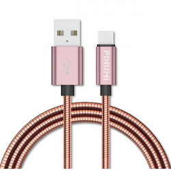 KABEL USB METAL TYP C RÓŻOWO-ZŁOTY