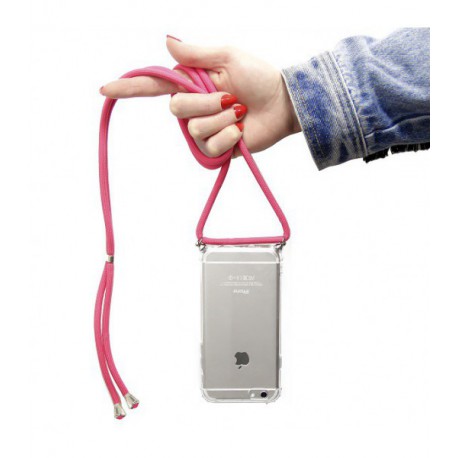 ETUI CROSSBODY NA TELEFON APPLE XS MAX RÓŻOWY