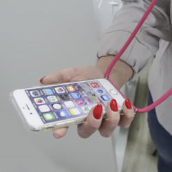 ETUI CROSSBODY NA TELEFON APPLE XS MAX RÓŻOWY