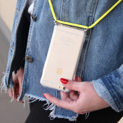 ETUI CROSSBODY NA TELEFON APPLE XS MAX ŻÓŁTY