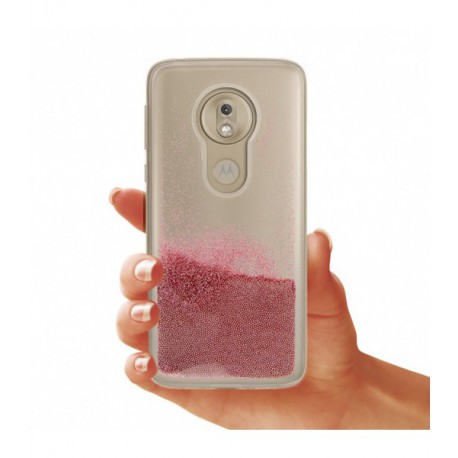 ETUI LIQUID PEARL NA TELEFON MOTOROLA MOTO G7 PLAY ROSE GOLD