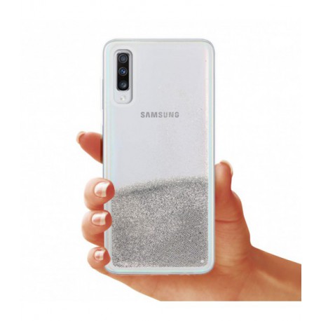 ETUI LIQUID PEARL NA TELEFON SAMSUNG GALAXY A70 SREBRNY