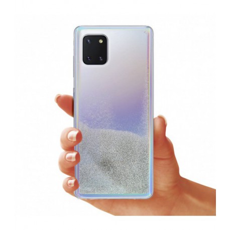 ETUI LIQUID PEARL NA TELEFON SAMSUNG GALAXY A91 / S10 LITE SREBRNY