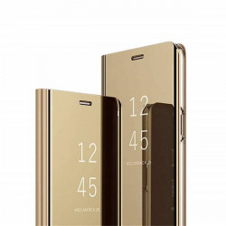 ETUI BOOK CLEAR VIEW NA TELEFON HUAWEI Y7 2019 / Y7 PRO 2019 ZŁOTY