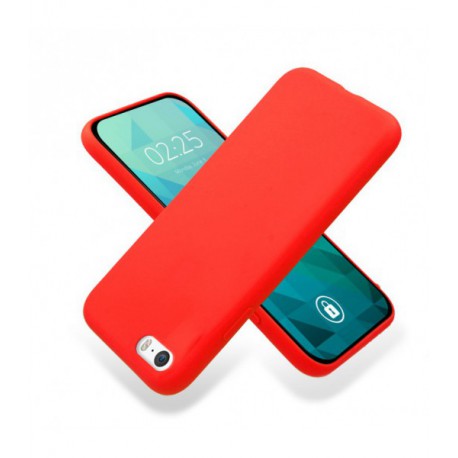 ETUI GUMA SMOOTH NA TELEFON APPLE IPHONE 5 / 5S / SE CZERWONY