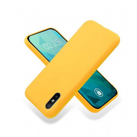 ETUI GUMA SMOOTH NA TELEFON XIAOMI REDMI 9A / REDMI 9 AT POMARAŃCZOWY