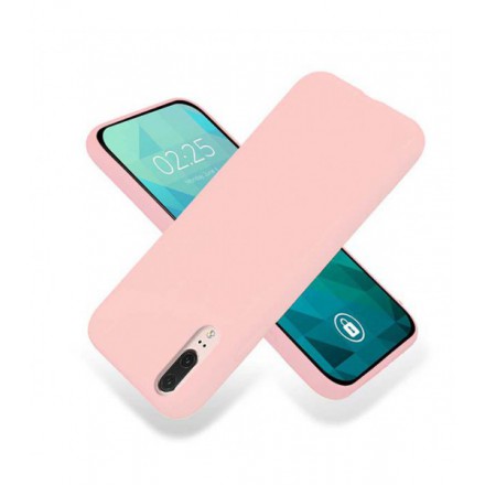 ETUI GUMA SMOOTH NA TELEFON HUAWEI P20 PUDROWY RÓŻ