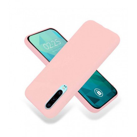 ETUI GUMA SMOOTH NA TELEFON HUAWEI P30 PUDROWY RÓŻ