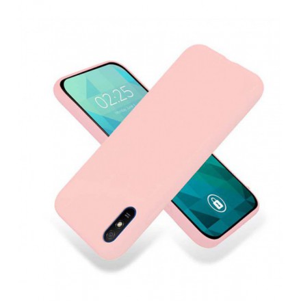 ETUI GUMA SMOOTH NA TELEFON XIAOMI REDMI 9A / REDMI 9 AT PUDROWY RÓŻ