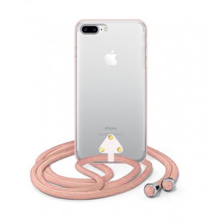 ETUI SUMMER CROSSBODY NA TELEFON APPLE IPHONE 7 PLUS / 8 PLUS RÓŻOWY