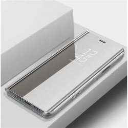 ETUI BOOK CLEAR VIEW NA TELEFON OPPO A53 2020 SREBRNY