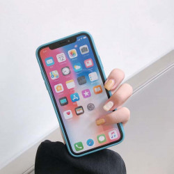 ETUI GUMA SMOOTH NA TELEFON APPLE IPHONE X / XS SZARO-NIEBIESKI