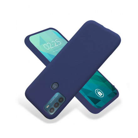 ETUI GUMA SMOOTH NA TELEFON  MOTOROLA MOTO G50 GRANATOWY